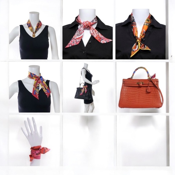 Silk Scarf Classic Horse Design - Picture 3 of 3